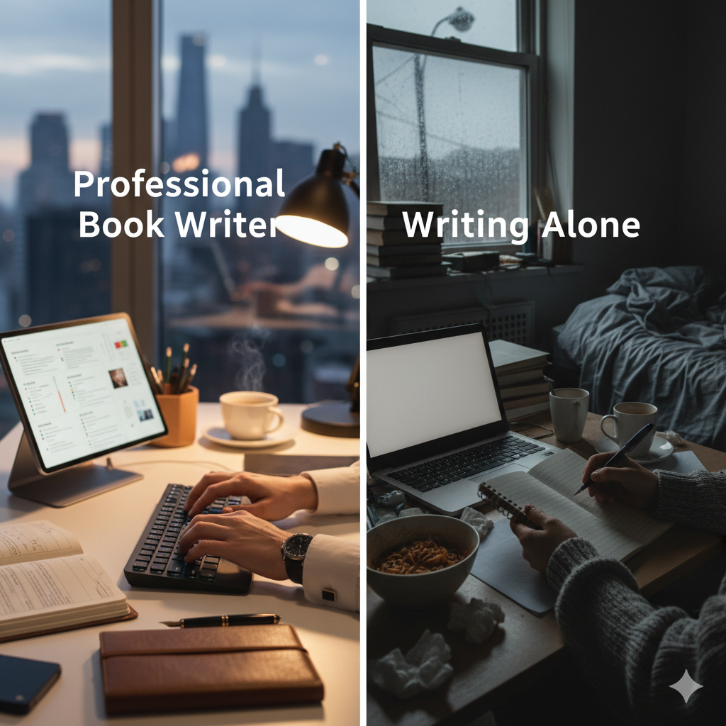 You are currently viewing Book Writer vs. Writing Alone: Why Hiring a Professional Book Writer Is Better