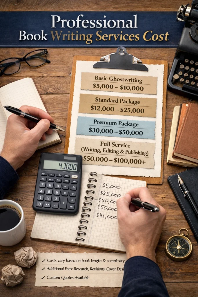Book writing service cost calculating