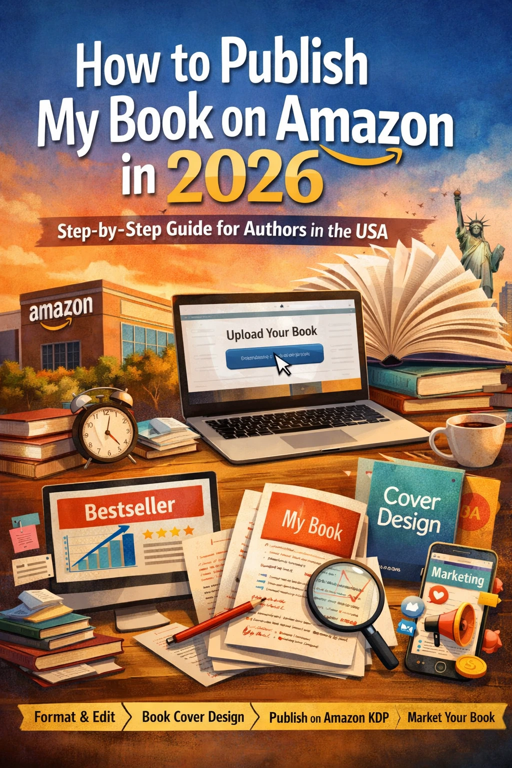 You are currently viewing How to Publish My Book on Amazon in 2026: Step-by-Step Guide for Authors in the USA