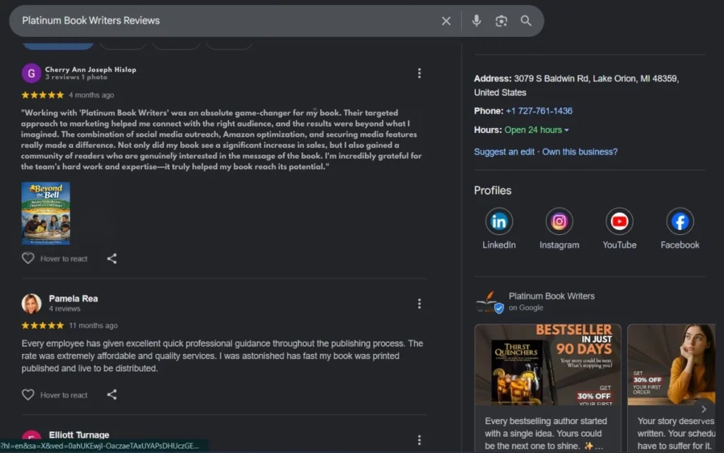 Google review Beyond the Bell by Dr. Cherry Ann Joseph Hislop
